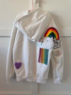 Lola + The Boys Hoodie with Teal, Gold, Magenta Metallic Drawstrings size 12